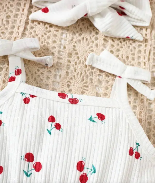 2025 Baby Skirt Dress Red Floral Cross-border — feature 3