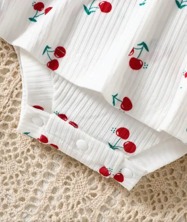 2025 Baby Skirt Dress Red Floral Cross-border — feature 4