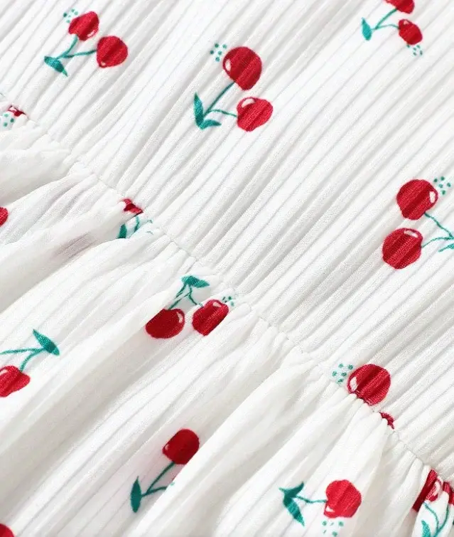 2025 Baby Skirt Dress Red Floral Cross-border — feature 6