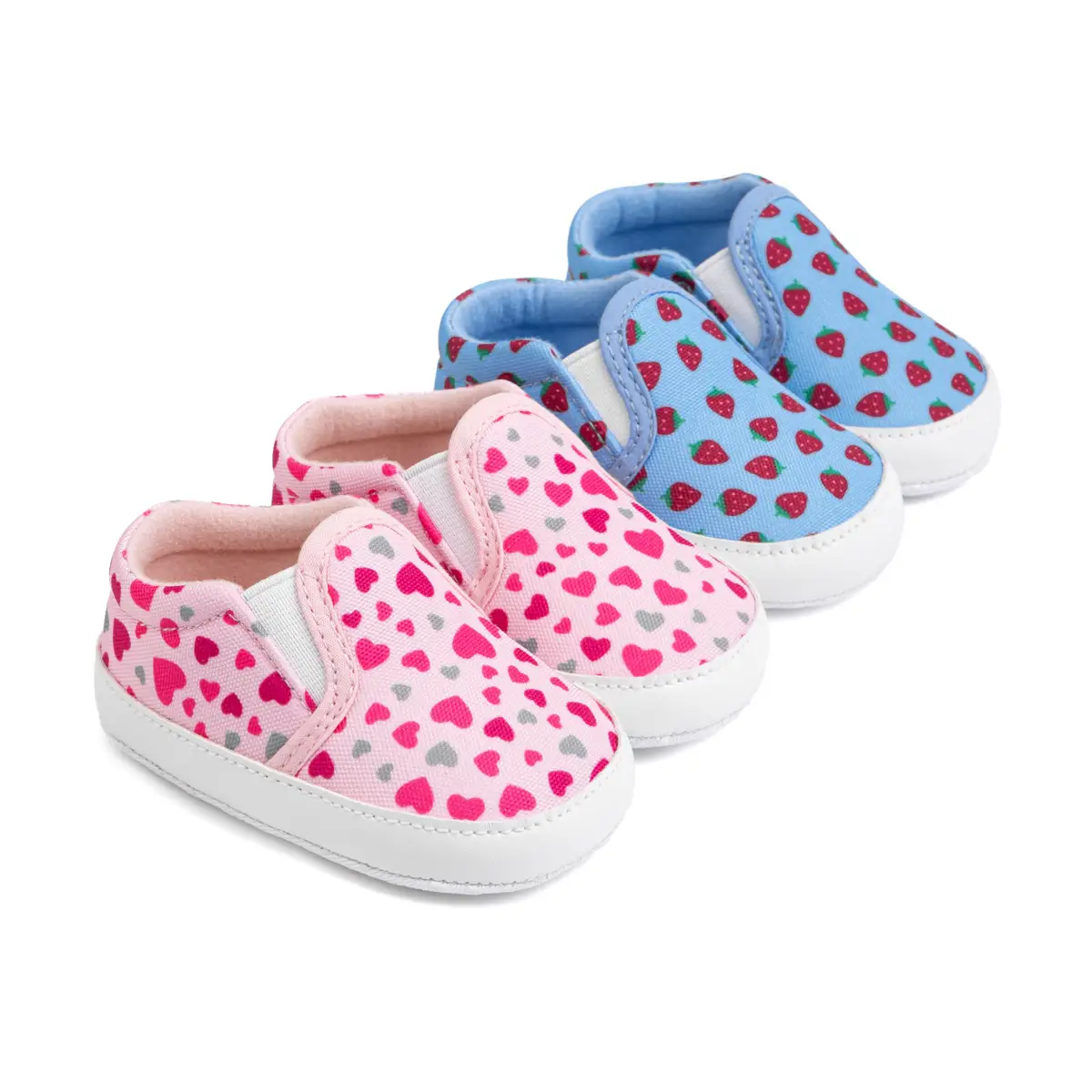 2025 Cross-border Spring and Summer New Love Strawberry Toddler Shoes Non-slip Soft Sole Slip-on Baby Shoes Baby Shoes