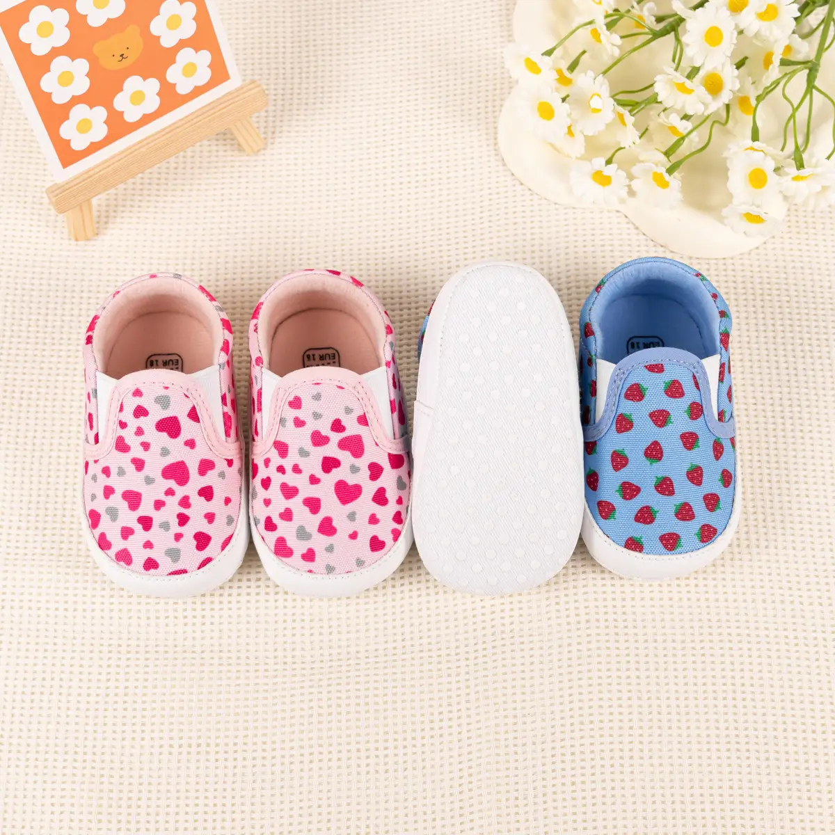 2025 Cross-border Spring and Summer New Love Strawberry Toddler Shoes Non-slip Soft Sole Slip-on Baby Shoes Baby Shoes — feature 4