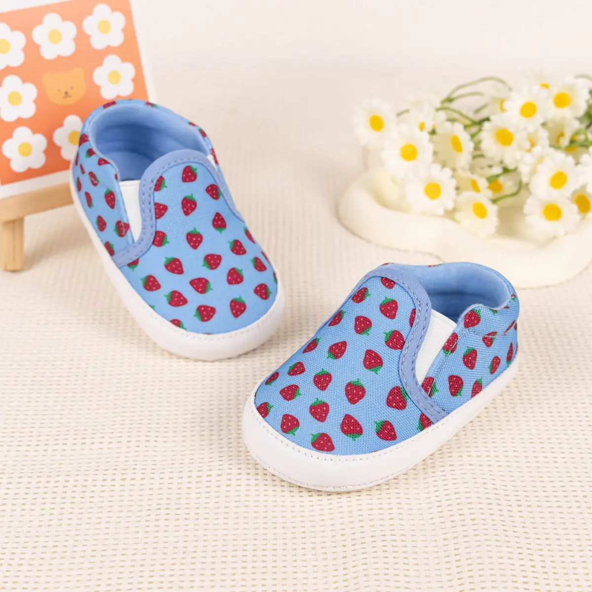 2025 Cross-border Spring and Summer New Love Strawberry Toddler Shoes Non-slip Soft Sole Slip-on Baby Shoes Baby Shoes — feature 5