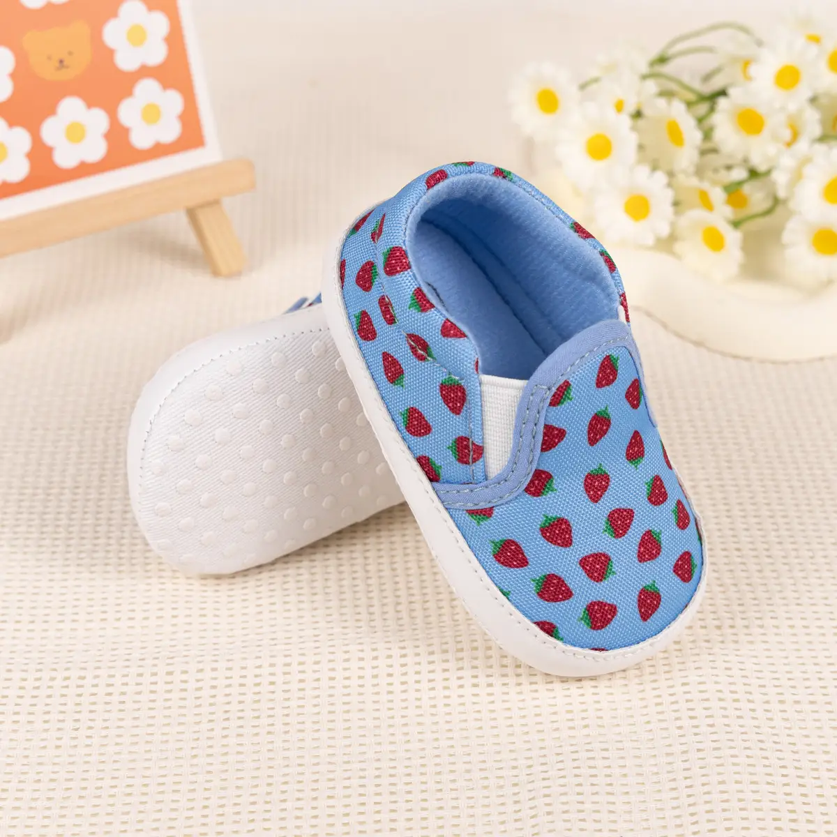 2025 Cross-border Spring and Summer New Love Strawberry Toddler Shoes Non-slip Soft Sole Slip-on Baby Shoes Baby Shoes — feature 6