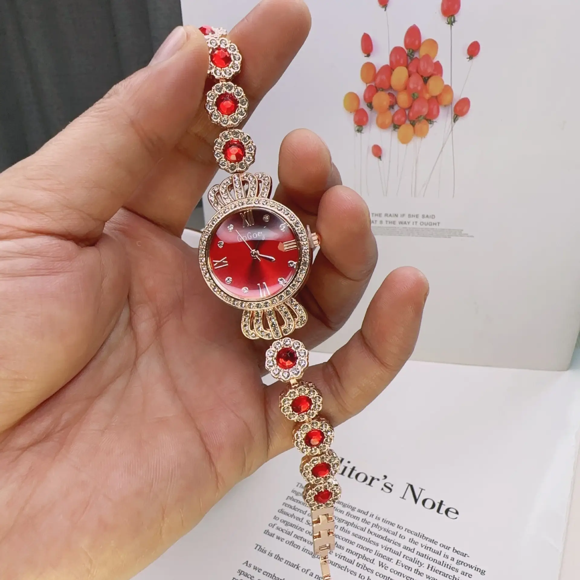 Light Luxury Korean Ladies Watch Full Diamond Women's Watch - Image 7