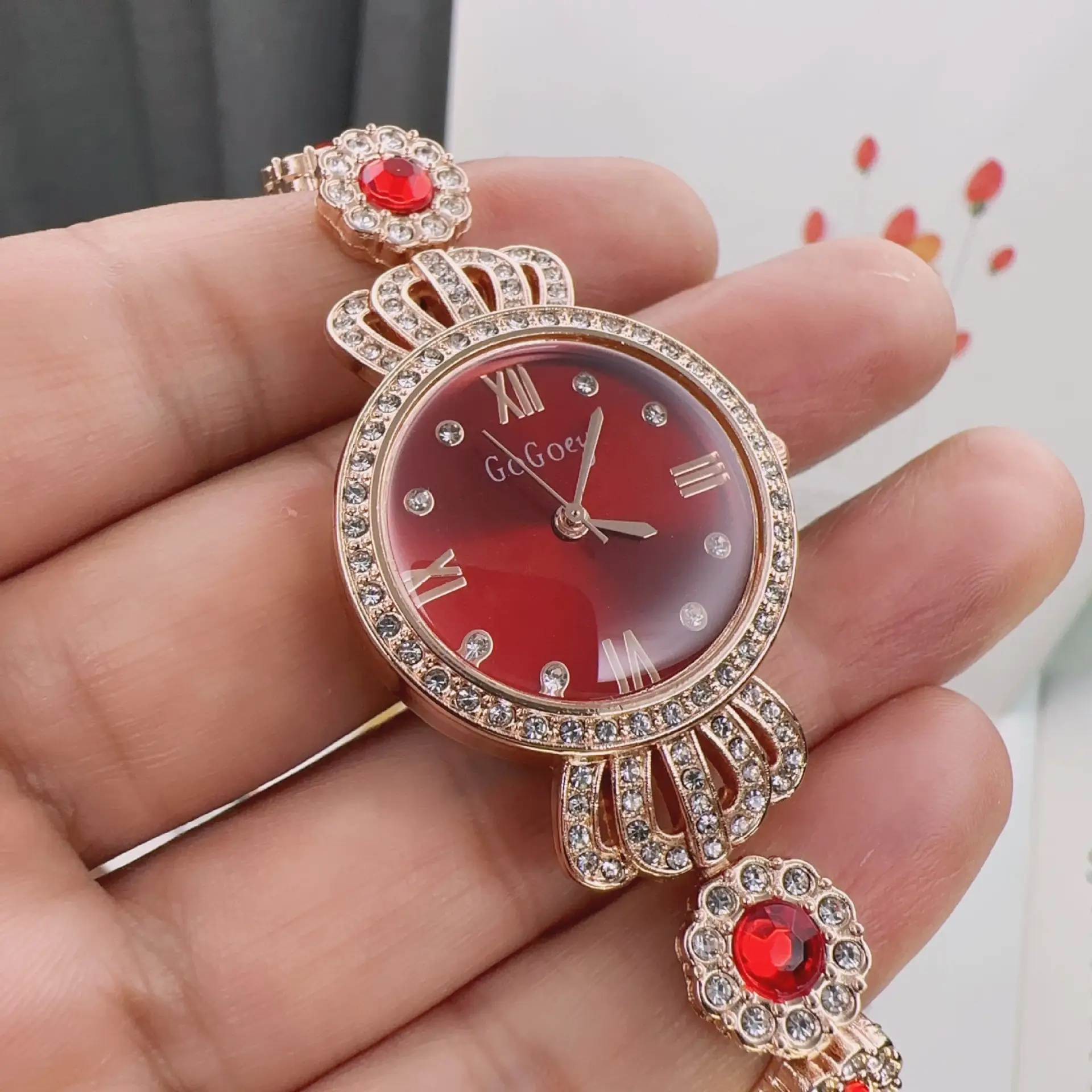 Light Luxury Korean Ladies Watch Full Diamond Women's Watch - Image 9