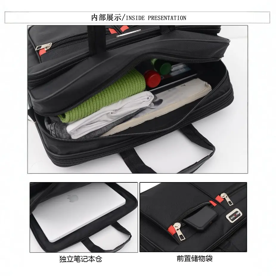 Men's Water Repellent Laptop Bag with Crossbody Strap - Image 8