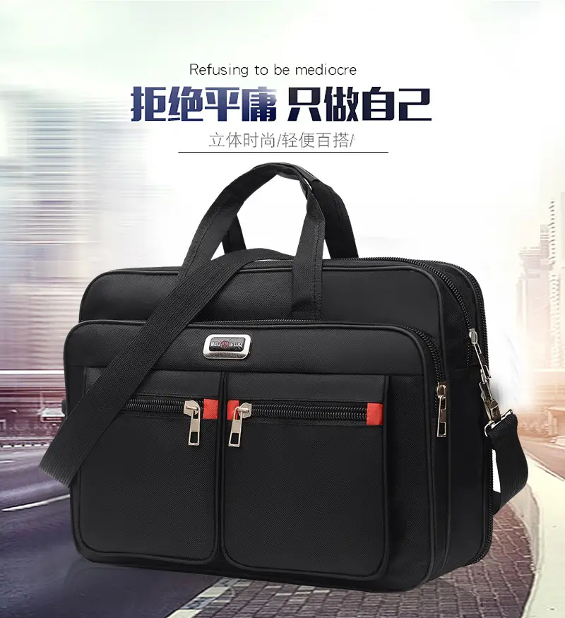 Men's Water Repellent Laptop Bag with Crossbody Strap — feature 1