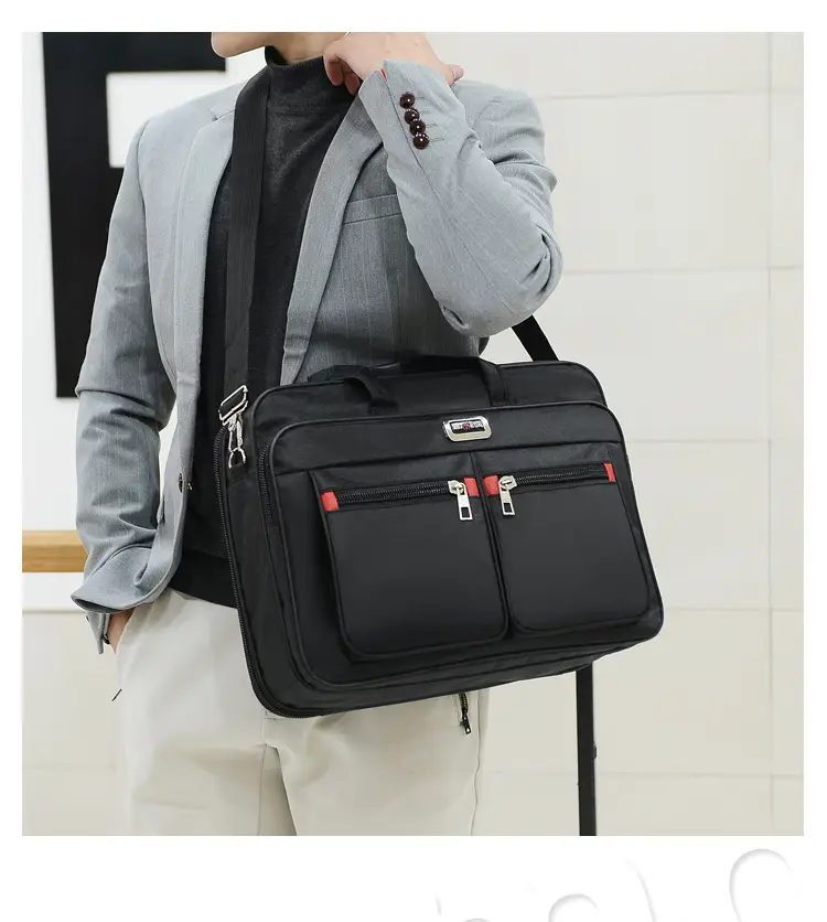 Men's Water Repellent Laptop Bag with Crossbody Strap — feature 10