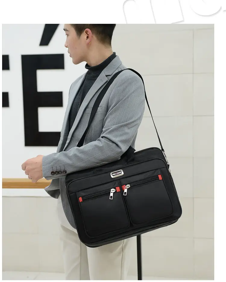 Men's Water Repellent Laptop Bag with Crossbody Strap — feature 11