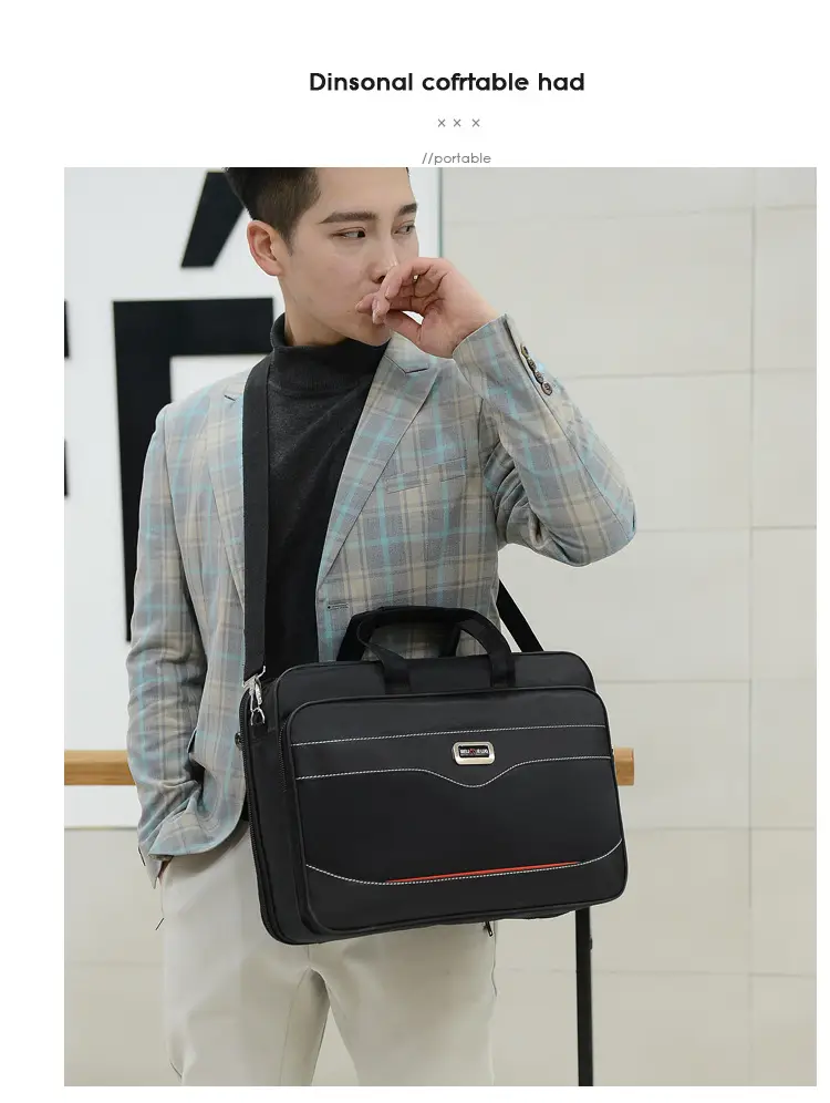 Men's Water Repellent Laptop Bag with Crossbody Strap — feature 12