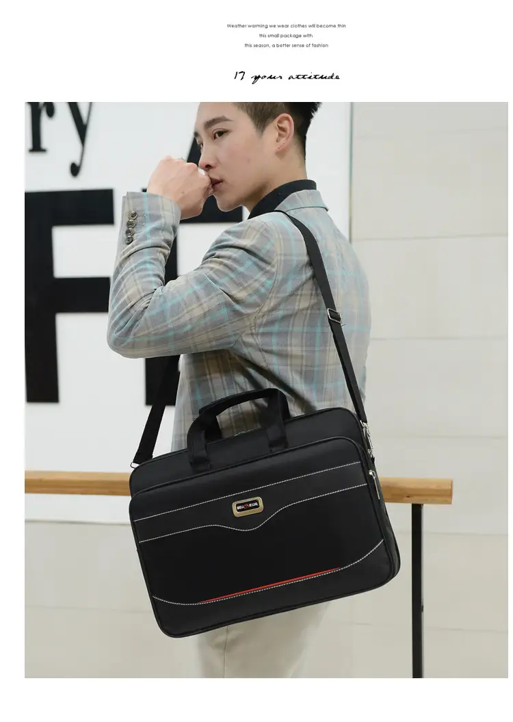 Men's Water Repellent Laptop Bag with Crossbody Strap — feature 14