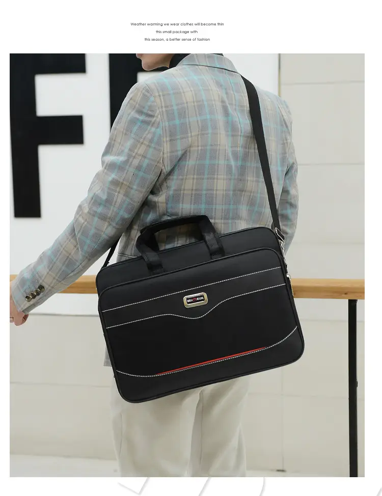 Men's Water Repellent Laptop Bag with Crossbody Strap — feature 16