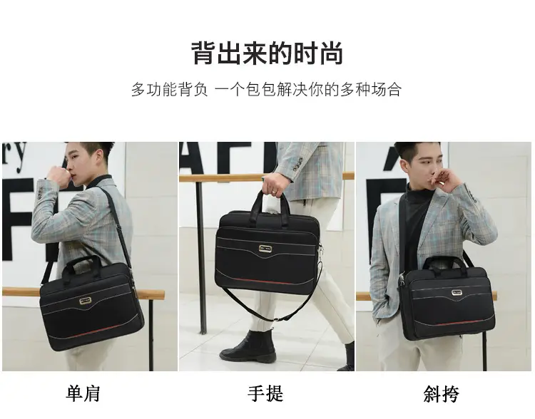 Men's Water Repellent Laptop Bag with Crossbody Strap — feature 5