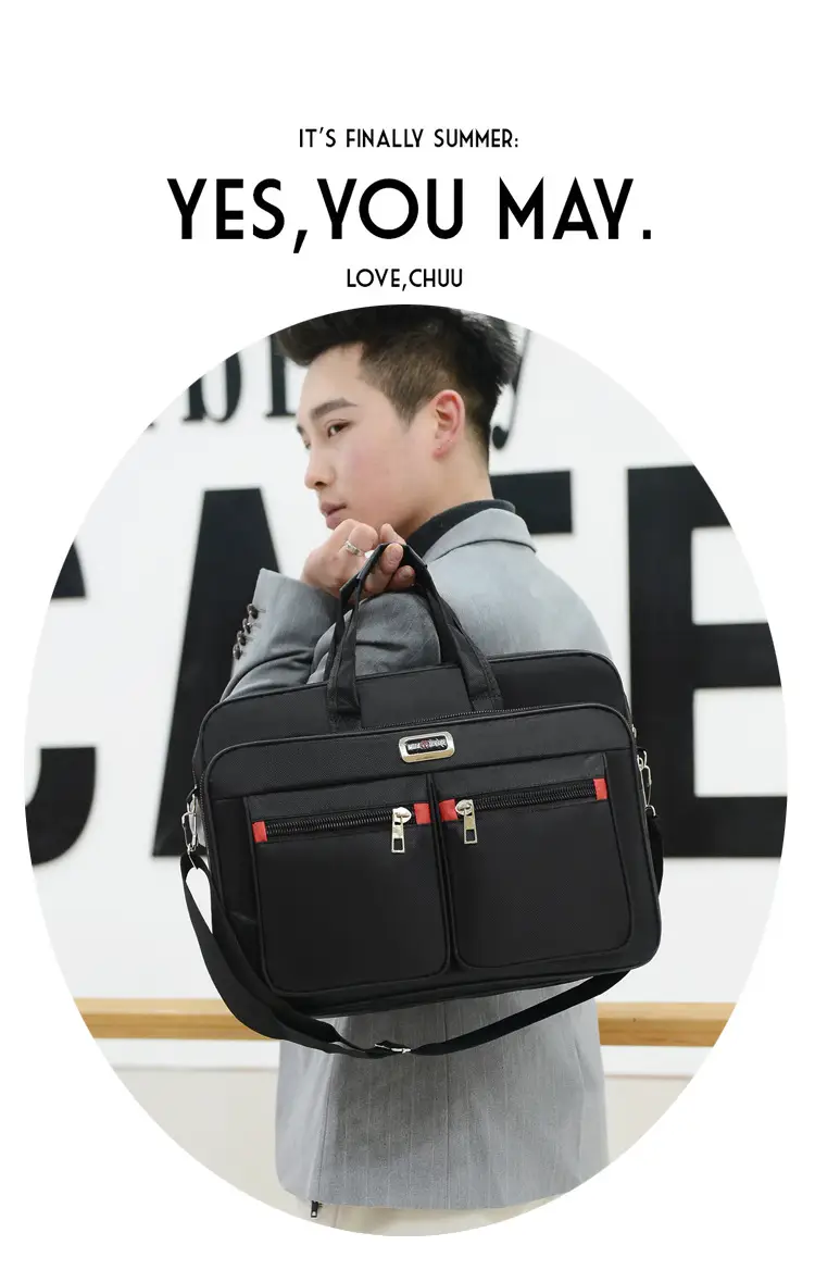 Men's Water Repellent Laptop Bag with Crossbody Strap — feature 6