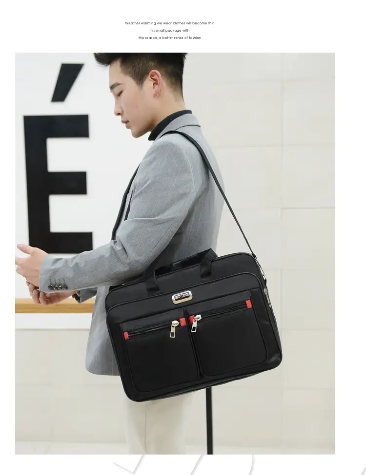 Men's Water Repellent Laptop Bag with Crossbody Strap — feature 7