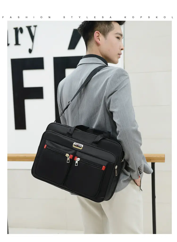 Men's Water Repellent Laptop Bag with Crossbody Strap — feature 8