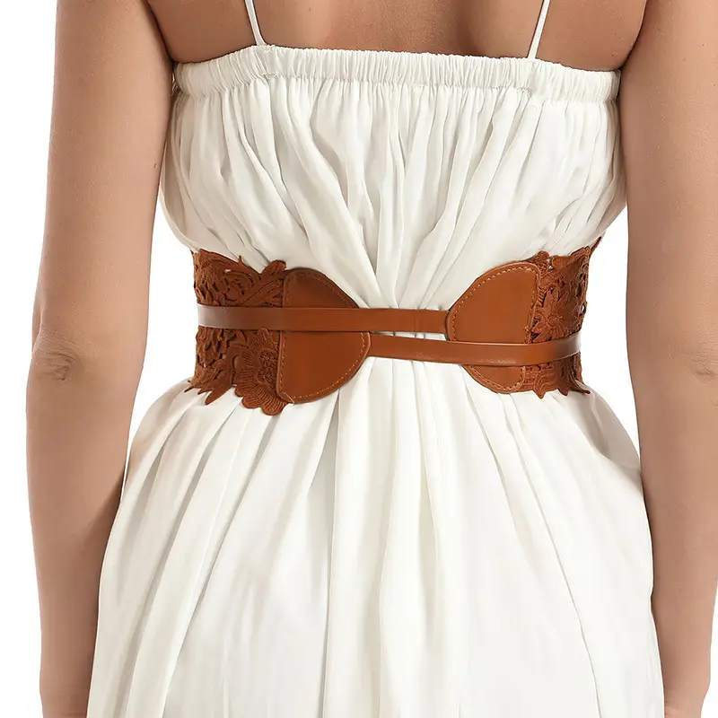 White Lace Waist Seal Belt for Women - Image 5