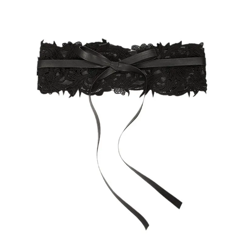 White Lace Waist Seal Belt for Women - Image 6