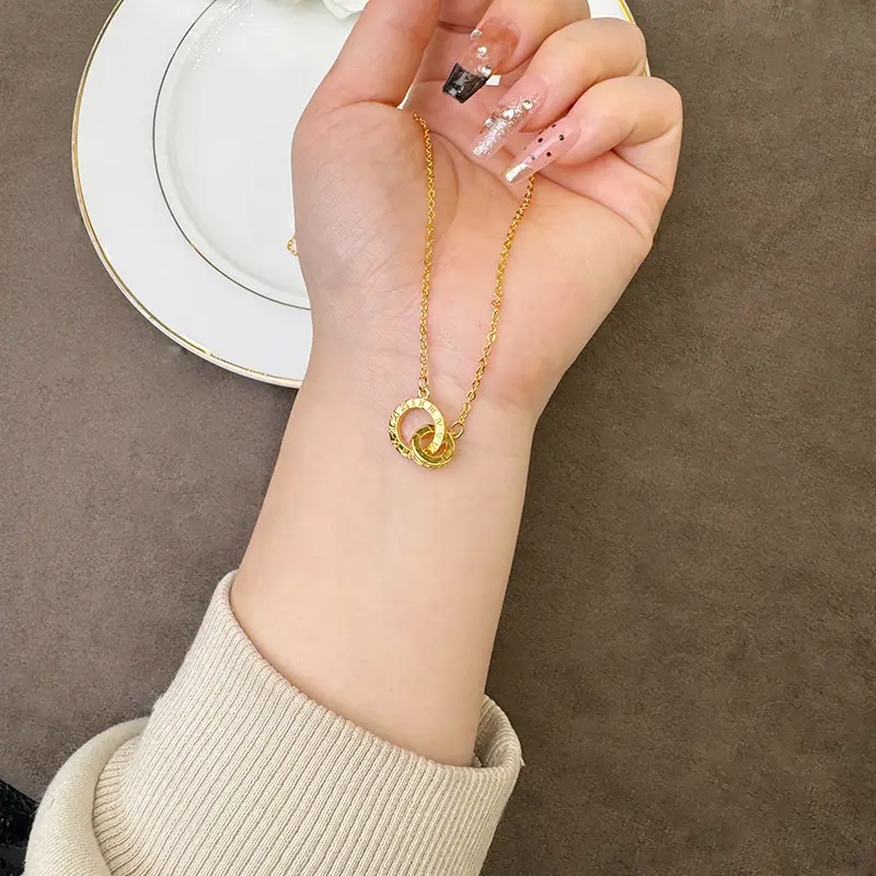 Ancient Gold Clavicle Necklace for Women - Image 4
