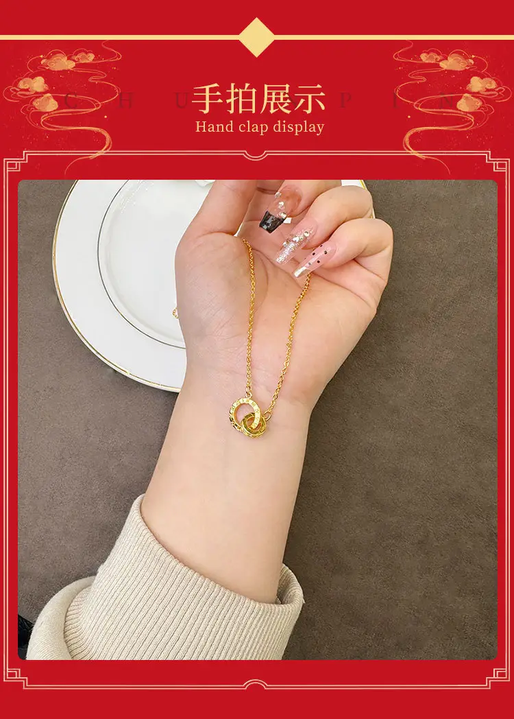 Ancient Gold Clavicle Necklace for Women — feature 3