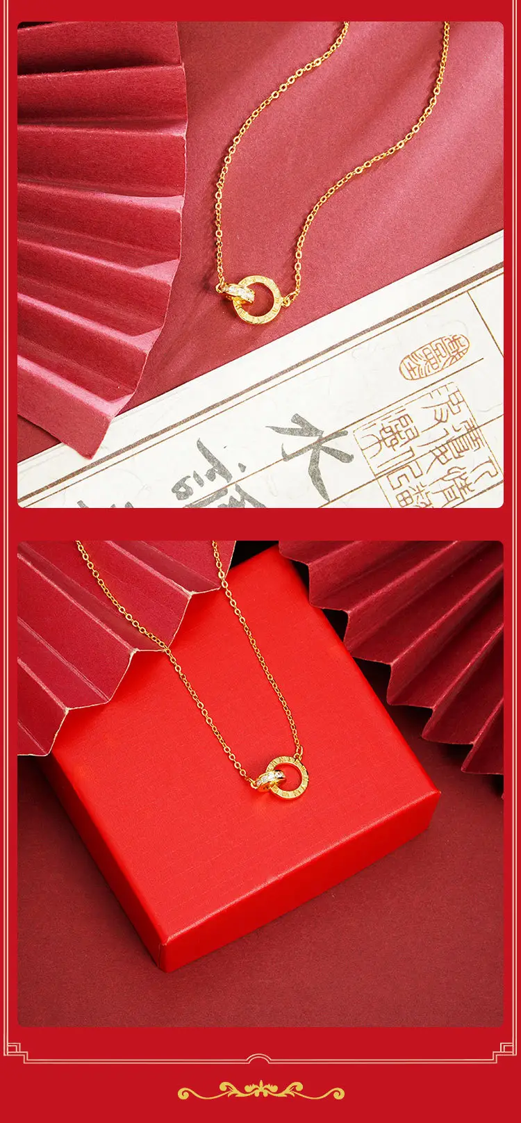 Ancient Gold Clavicle Necklace for Women — feature 5