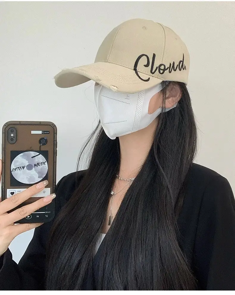Women Large Head Circumference Letter Sun Hat — feature 14