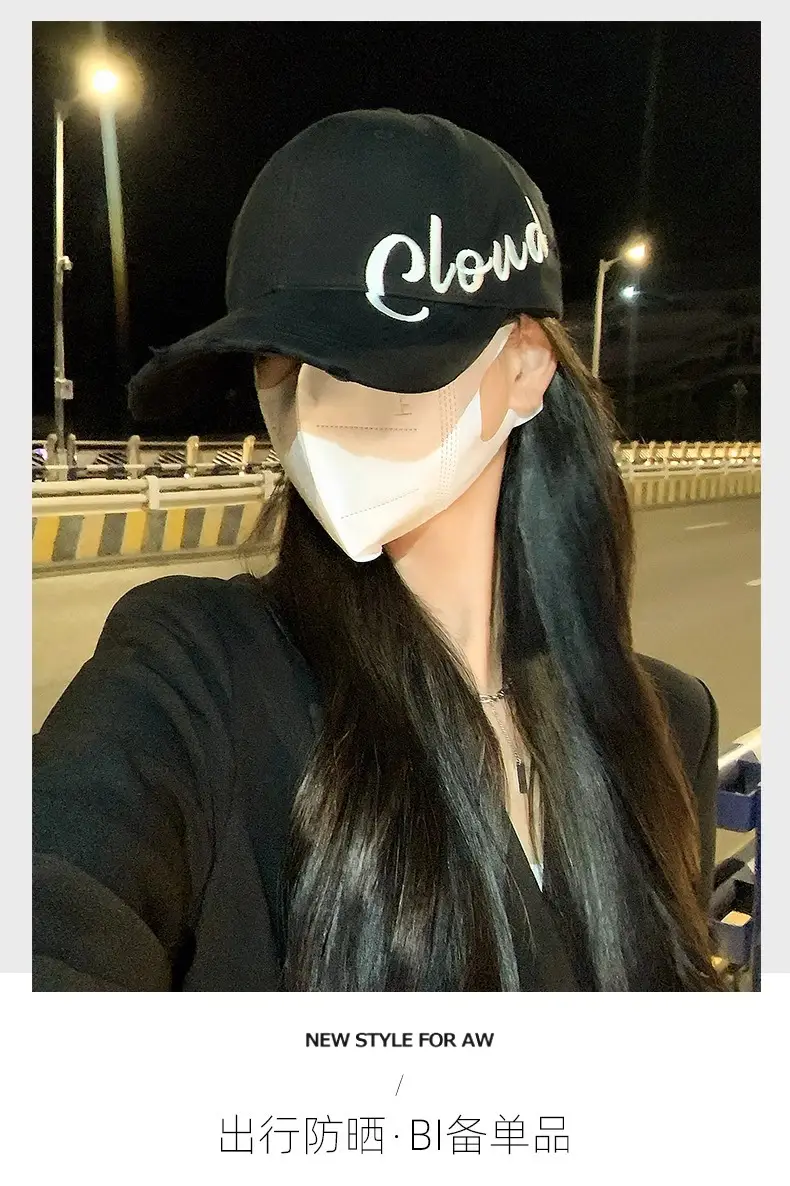 Women Large Head Circumference Letter Sun Hat — feature 2