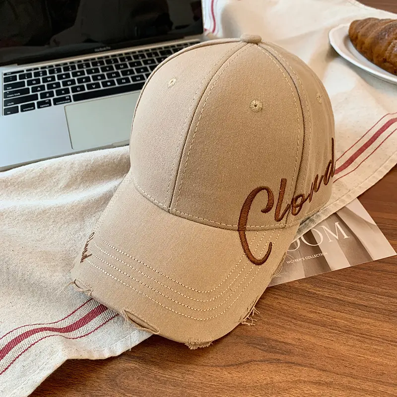 Women Large Head Circumference Letter Sun Hat - Image 4