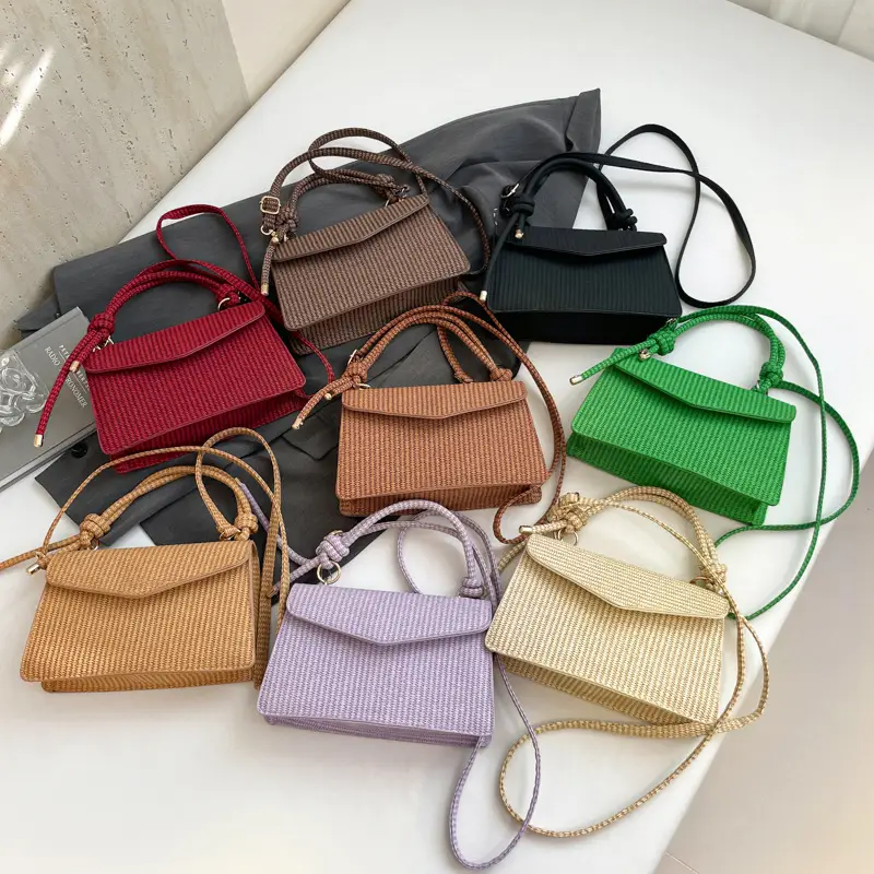 Purple Knitted Crossbody Bag for Women - Image 12
