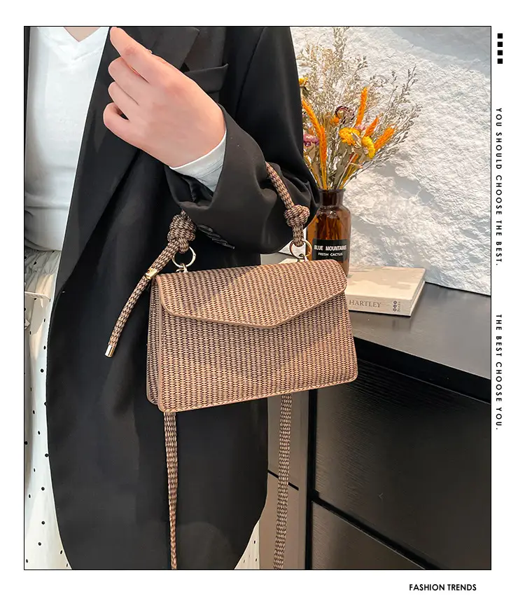 Purple Knitted Crossbody Bag for Women — feature 2