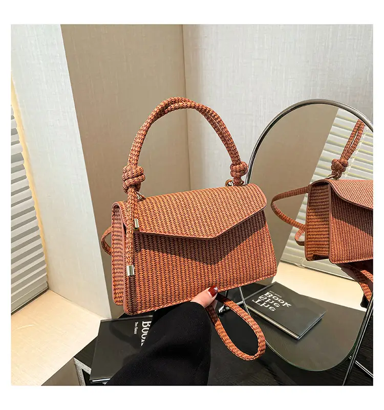 Purple Knitted Crossbody Bag for Women - Image 7