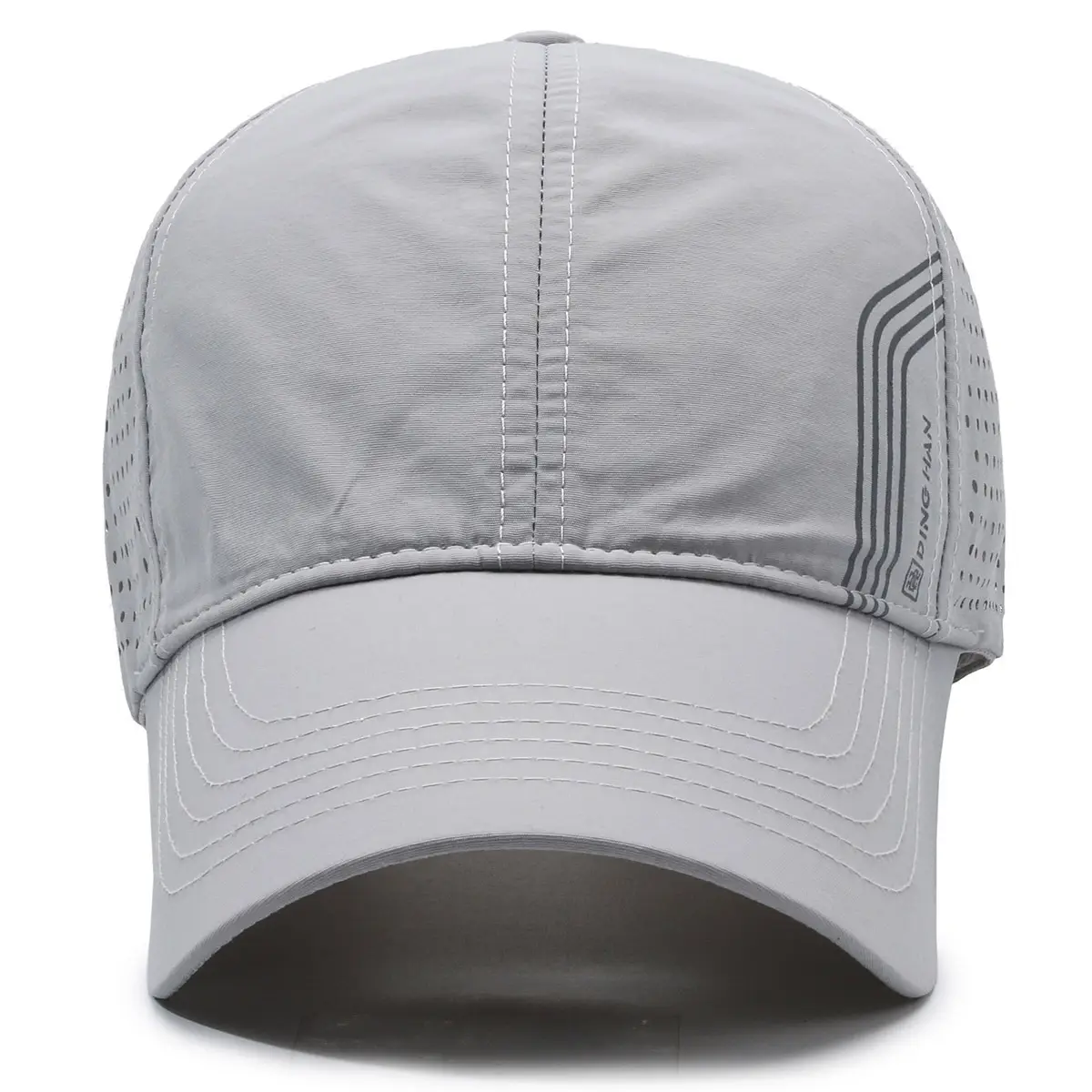 Men Black Wide Brim Baseball Cap with Mesh Back - Image 9
