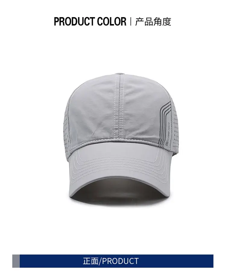 Men Black Wide Brim Baseball Cap with Mesh Back — feature 5