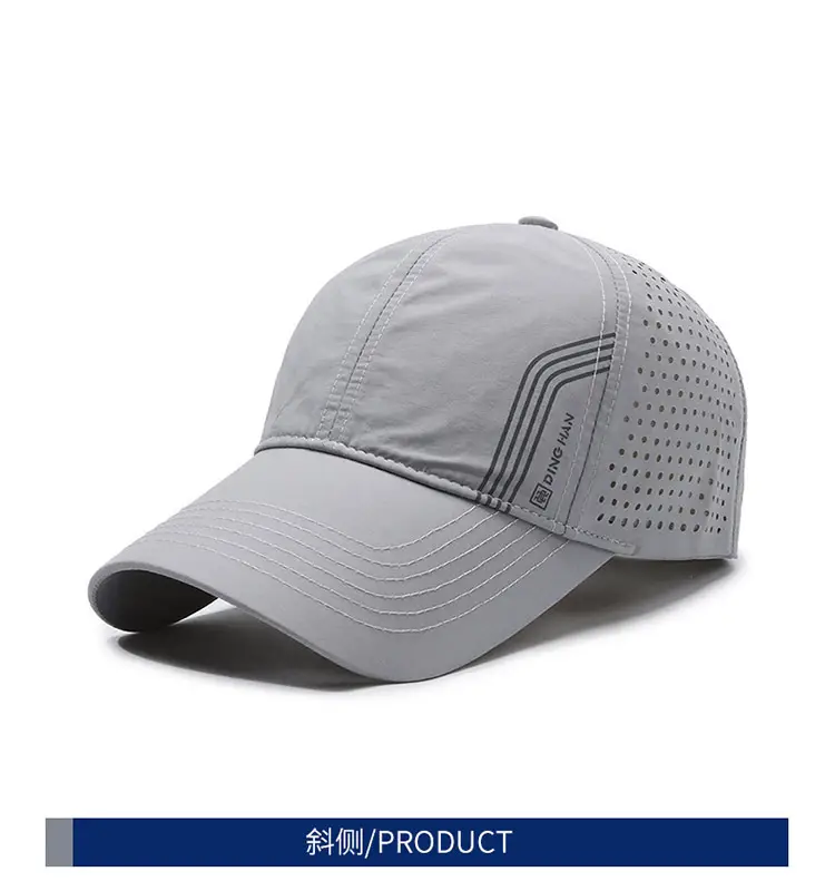 Men Black Wide Brim Baseball Cap with Mesh Back — feature 6