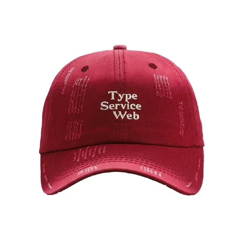 Women Baseball Cap Black Embroidered Letter Wide Brim