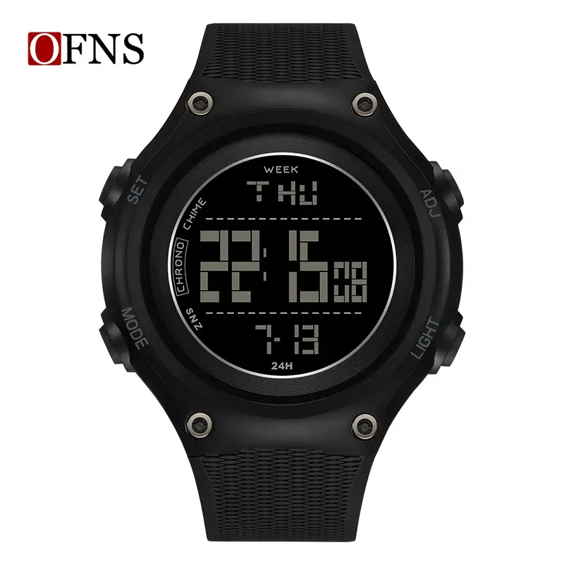 O'Fanni Black Digital Sports Watch for Men - Image 5
