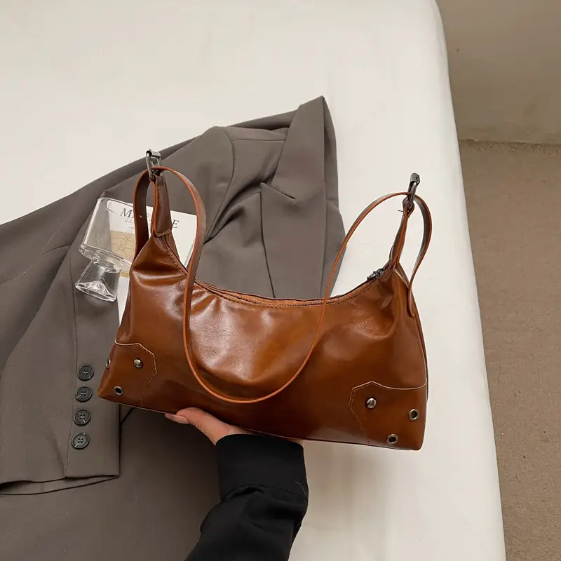Black Vintage Shoulder Bag for Women 2025 Autumn Winter - Image 3