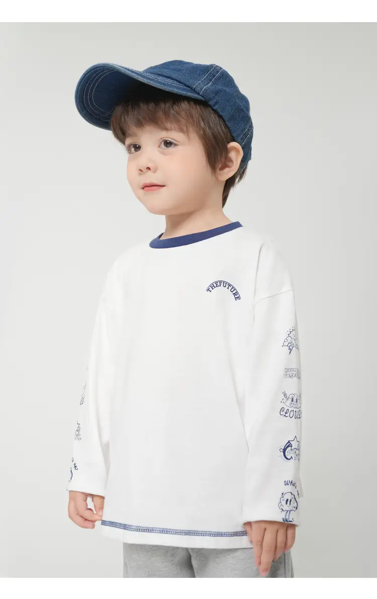 Boys Pure Cotton Antibacterial Long Sleeve T-Shirt Spring — feature 15