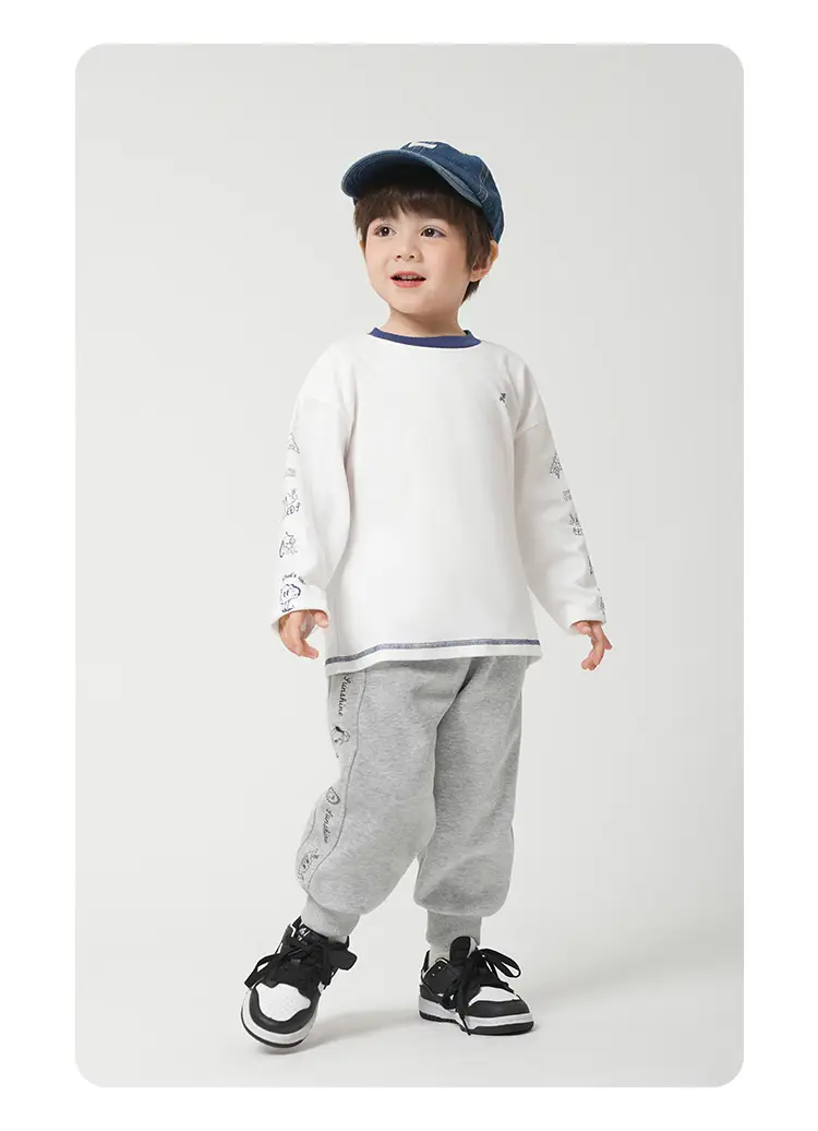 Boys Pure Cotton Antibacterial Long Sleeve T-Shirt Spring — feature 16