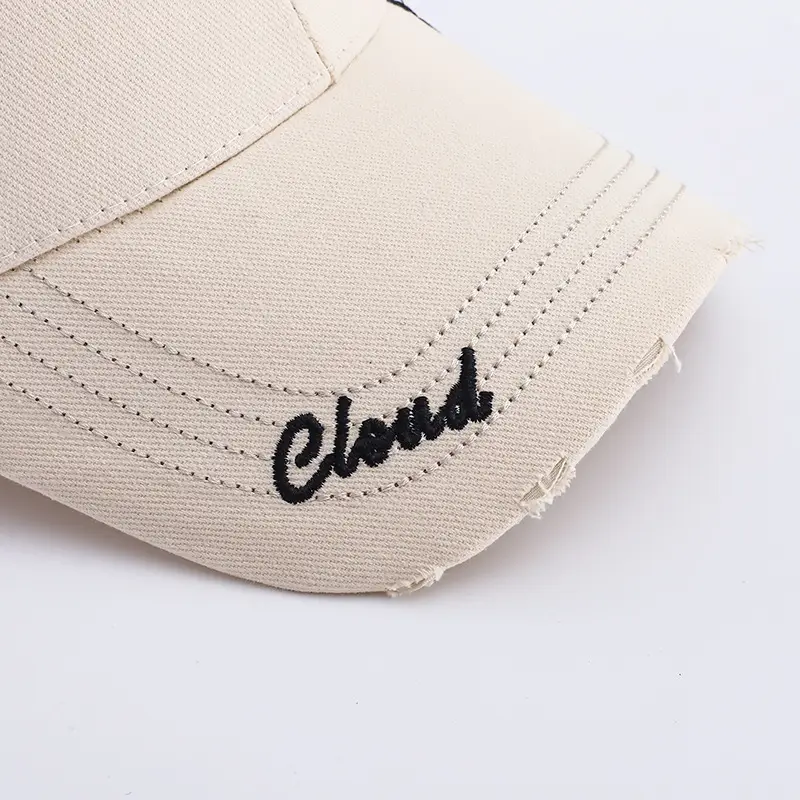 White Embroidered Baseball Cap for Men Women — feature 3