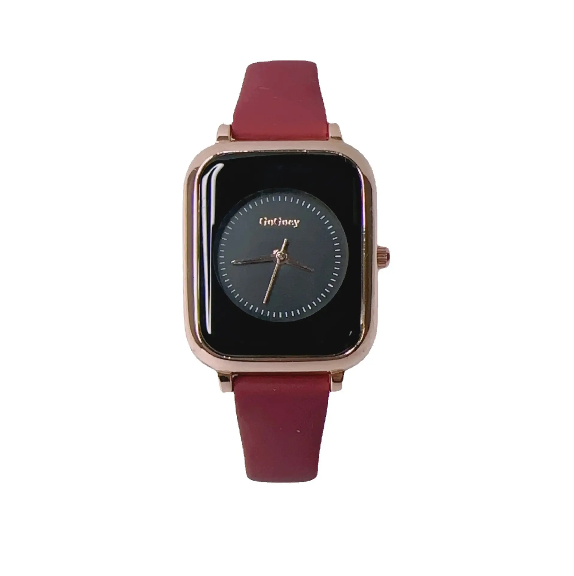 Women's Square Silicone Watch with Rose Gold Dial - Image 12