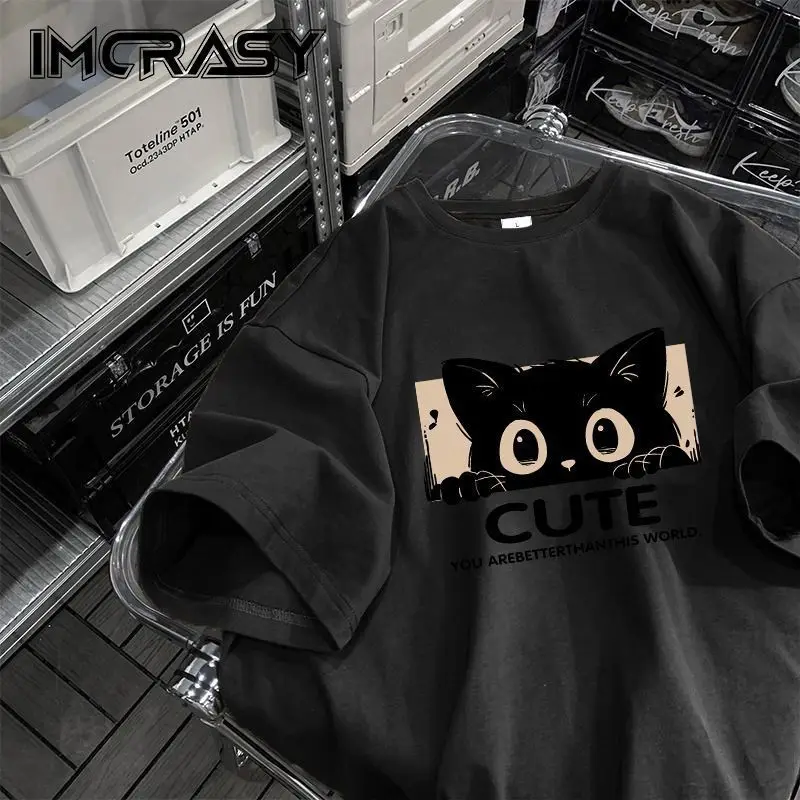 high quality Cotton Short-sleeved T-shirt Men's Summer 2025 New Loose American Fashion Brand Casual Half-sleeved