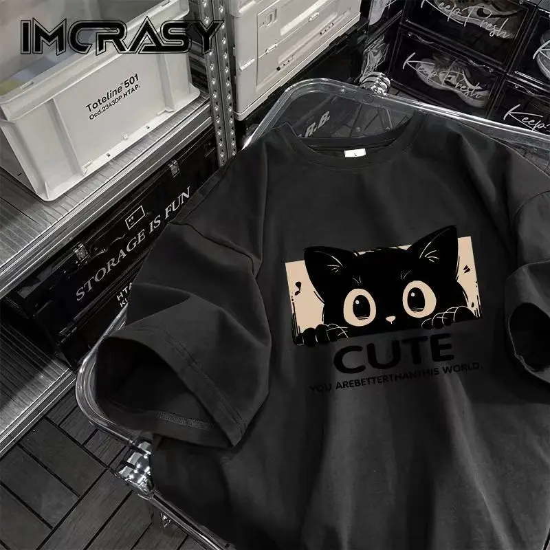 high quality Cotton Short-sleeved T-shirt Men's Summer 2025 New Loose American Fashion Brand Casual Half-sleeved — feature 6