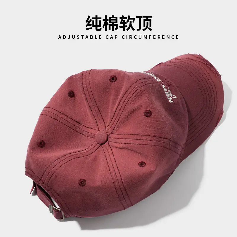 Pink New York Baseball Cap Women Soft Cotton Wide Brim