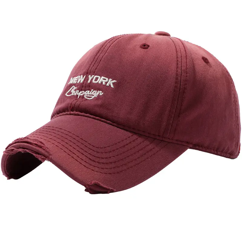Pink New York Baseball Cap Women Soft Cotton Wide Brim