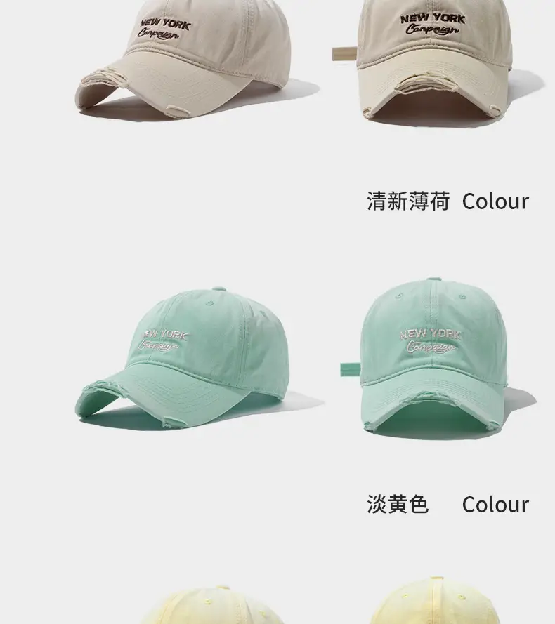 Pink New York Baseball Cap Women Soft Cotton Wide Brim — feature 14