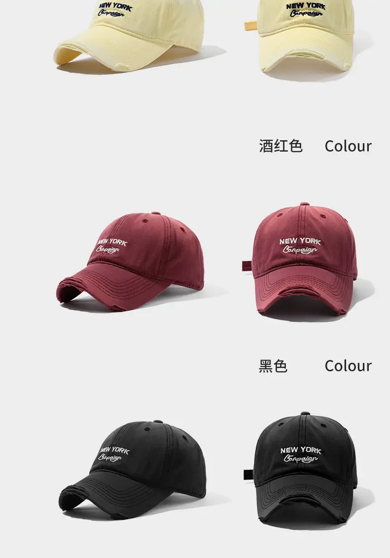 Pink New York Baseball Cap Women Soft Cotton Wide Brim — feature 15