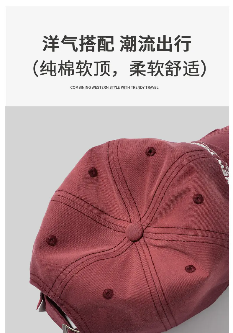 Pink New York Baseball Cap Women Soft Cotton Wide Brim — feature 3