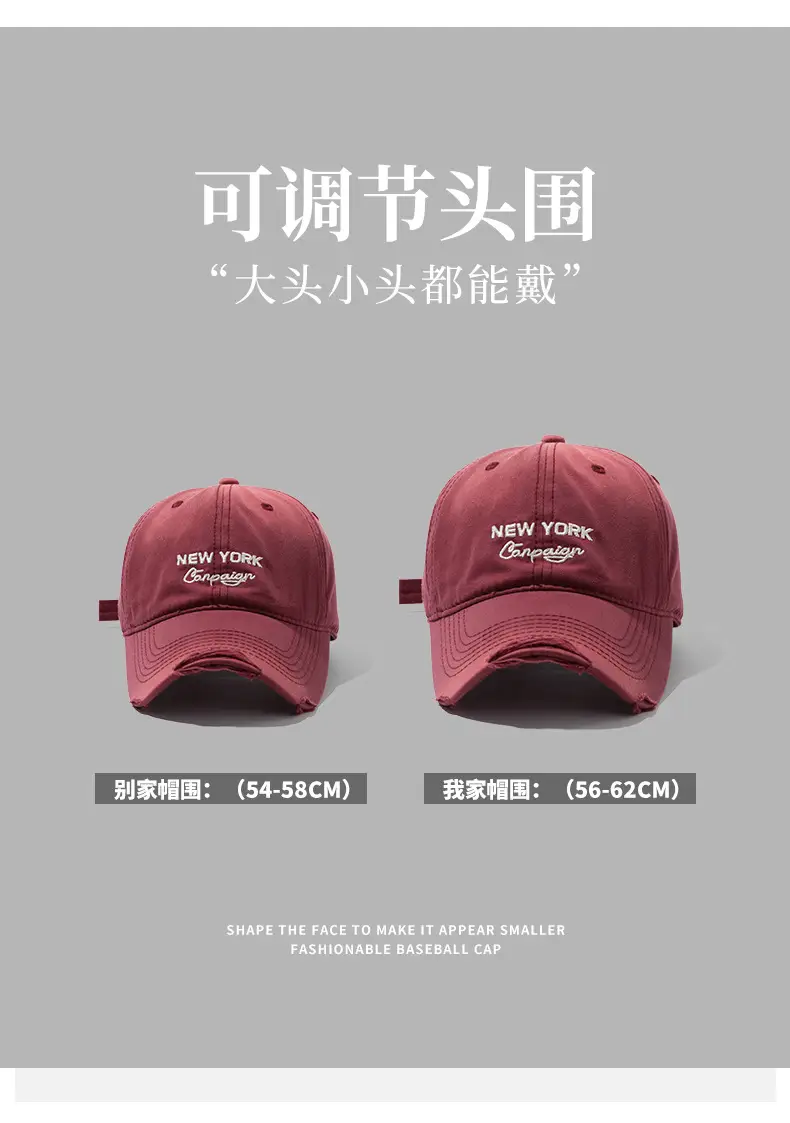 Pink New York Baseball Cap Women Soft Cotton Wide Brim — feature 5