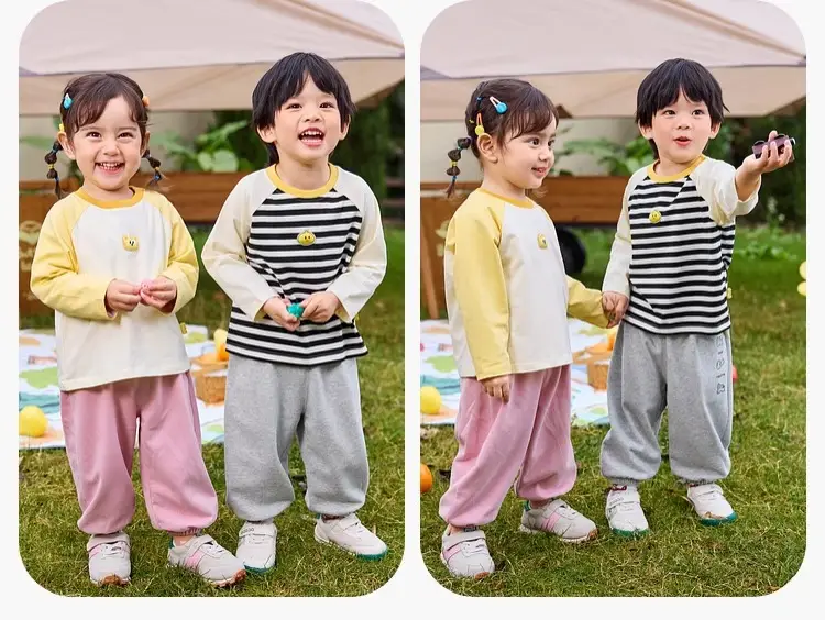 Dudu Baby Raglan Sleeve T-Shirt Pink Yellow Spring Style — feature 29